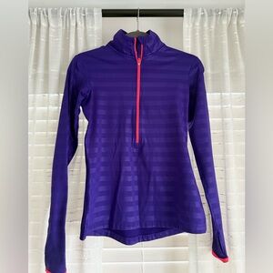 Nike Pro Purple Dri-FIT Pullover with Red Trim